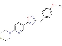4-{5-[3-(4-methoxybenzyl)-1,2,4-oxadiazol-5-yl]-2-pyridinyl}thiomorpholine