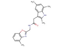 N-[(4-methyl-1,3-benzoxazol-2-yl)methyl]-2-(2,5,7-trimethyl-1H-indol-3-yl)acetamide