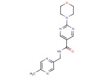 N-[(5-methylpyrazin-2-yl)methyl]-2-morpholin-4-ylpyrimidine-5-carboxamide