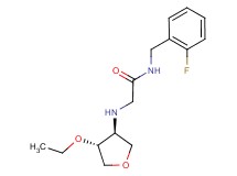 2-{[(3S*,4R*)-4-ethoxytetrahydrofuran-3-yl]amino}-N-(2-fluorobenzyl)acetamide