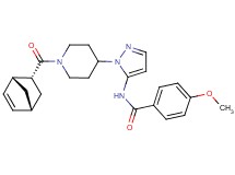 N-(1-{1-[(1R*,2R*,4R*)-bicyclo[2.2.1]hept-5-en-2-ylcarbonyl]-4-piperidinyl}-1H-pyrazol-5-yl)-4-methoxybenzamide