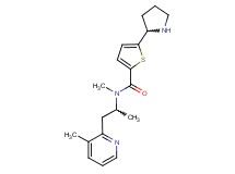 N-methyl-N-[1-methyl-2-(3-methyl-2-pyridinyl)ethyl]-5-(2-pyrrolidinyl)-2-thiophenecarboxamide bis(trifluoroacetate)