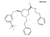 (3R,5S)-N,1-bis(2-phenylethyl)-5-{[3-(trifluoromethyl)phenoxy]methyl}-3-piperidinecarboxamide