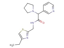 N-[(4-ethyl-1,3-thiazol-2-yl)methyl]-2-(3-pyridinyl)-2-(1-pyrrolidinyl)acetamide