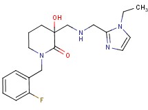 3-({[(1-ethyl-1H-imidazol-2-yl)methyl]amino}methyl)-1-(2-fluorobenzyl)-3-hydroxypiperidin-2-one