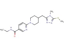 N-ethyl-6-(4-{[4-methyl-5-(methylthio)-4H-1,2,4-triazol-3-yl]methyl}piperidin-1-yl)nicotinamide