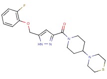 4-[1-({5-[(2-fluorophenoxy)methyl]-1H-pyrazol-3-yl}carbonyl)-4-piperidinyl]thiomorpholine