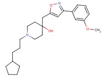 1-(3-cyclopentylpropyl)-4-{[3-(3-methoxyphenyl)-5-isoxazolyl]methyl}-4-piperidinol
