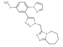 3-({4-[5-methoxy-2-(1H-pyrazol-1-yl)phenyl]-1H-1,2,3-triazol-1-yl}methyl)-6,7,8,9-tetrahydro-5H-[1,2,4]triazolo[4,3-a]azepine