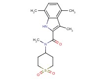 N-(1,1-dioxidotetrahydro-2H-thiopyran-4-yl)-N,3,4,7-tetramethyl-1H-indole-2-carboxamide