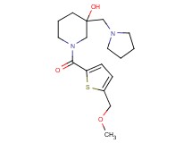 1-{[5-(methoxymethyl)-2-thienyl]carbonyl}-3-(pyrrolidin-1-ylmethyl)piperidin-3-ol