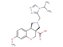 (3aR*,9bR*)-2-[(4-isopropyl-4H-1,2,4-triazol-3-yl)methyl]-7-methoxy-1,2,3,9b-tetrahydrochromeno[3,4-c]pyrrole-3a(4H)-carboxylic acid