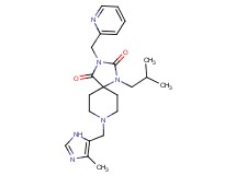 1-isobutyl-8-[(4-methyl-1H-imidazol-5-yl)methyl]-3-(2-pyridinylmethyl)-1,3,8-triazaspiro[4.5]decane-2,4-dione