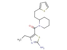4-ethyl-5-({2-[2-(2-thienyl)ethyl]-1-piperidinyl}carbonyl)-1,3-thiazol-2-amine