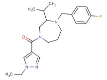 4-[(1-ethyl-1H-pyrazol-4-yl)carbonyl]-1-(4-fluorobenzyl)-2-isopropyl-1,4-diazepane