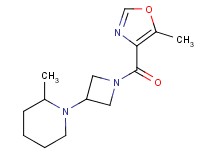 2-methyl-1-{1-[(5-methyl-1,3-oxazol-4-yl)carbonyl]azetidin-3-yl}piperidine