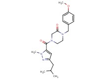 4-[(3-isobutyl-1-methyl-1H-pyrazol-5-yl)carbonyl]-1-(4-methoxybenzyl)-2-piperazinone