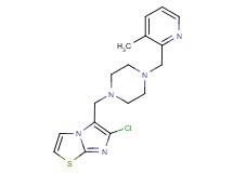 6-chloro-5-({4-[(3-methylpyridin-2-yl)methyl]piperazin-1-yl}methyl)imidazo[2,1-b][1,3]thiazole