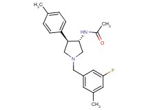 N-[(3S*,4R*)-1-(3-fluoro-5-methylbenzyl)-4-(4-methylphenyl)-3-pyrrolidinyl]acetamide