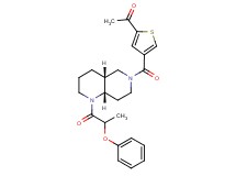 1-(4-{[(4aR*,8aS*)-1-(2-phenoxypropanoyl)octahydro-1,6-naphthyridin-6(2H)-yl]carbonyl}-2-thienyl)ethanone