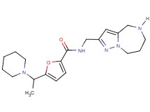 5-[1-(1-piperidinyl)ethyl]-N-(5,6,7,8-tetrahydro-4H-pyrazolo[1,5-a][1,4]diazepin-2-ylmethyl)-2-furamide dihydrochloride