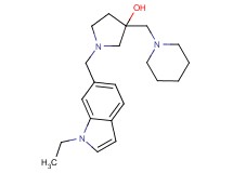1-[(1-ethyl-1H-indol-6-yl)methyl]-3-(piperidin-1-ylmethyl)pyrrolidin-3-ol
