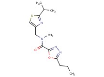 N-[(2-isopropyl-1,3-thiazol-4-yl)methyl]-N-methyl-5-propyl-1,3,4-oxadiazole-2-carboxamide