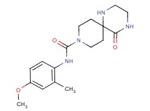 N-(4-methoxy-2-methylphenyl)-5-oxo-1,4,9-triazaspiro[5.5]undecane-9-carboxamide