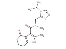 N-[(4-isopropyl-4H-1,2,4-triazol-3-yl)methyl]-N,2-dimethyl-4-oxo-4,5,6,7-tetrahydro-1H-indole-3-carboxamide