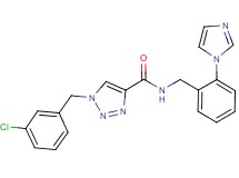 1-(3-chlorobenzyl)-N-[2-(1H-imidazol-1-yl)benzyl]-1H-1,2,3-triazole-4-carboxamide