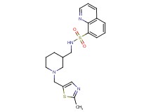 N-({1-[(2-methyl-1,3-thiazol-5-yl)methyl]-3-piperidinyl}methyl)-8-quinolinesulfonamide