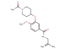 3-[(1-acetyl-4-piperidinyl)oxy]-4-methoxy-N-(2-methyl-2-propen-1-yl)benzamide