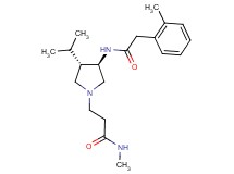 3-(rel-(3S,4R)-3-isopropyl-4-{[(2-methylphenyl)acetyl]amino}-1-pyrrolidinyl)-N-methylpropanamide hydrochloride