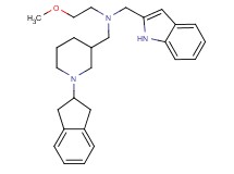N-{[1-(2,3-dihydro-1H-inden-2-yl)-3-piperidinyl]methyl}-N-(1H-indol-2-ylmethyl)-2-methoxyethanamine