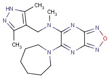 6-(1-azepanyl)-N-[(3,5-dimethyl-1H-pyrazol-4-yl)methyl]-N-methyl[1,2,5]oxadiazolo[3,4-b]pyrazin-5-amine