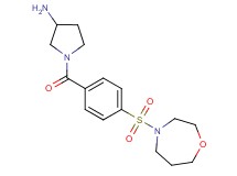 1-[4-(1,4-oxazepan-4-ylsulfonyl)benzoyl]-3-pyrrolidinamine hydrochloride