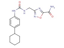 3-[({[(4-cyclohexylphenyl)amino]carbonyl}amino)methyl]-1,2,4-oxadiazole-5-carboxamide
