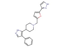4-(4-phenyl-1H-pyrazol-5-yl)-1-{[5-(1H-pyrazol-3-yl)-2-furyl]methyl}piperidine