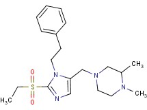 4-{[2-(ethylsulfonyl)-1-(2-phenylethyl)-1H-imidazol-5-yl]methyl}-1,2-dimethylpiperazine