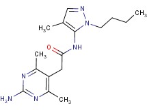 2-(2-amino-4,6-dimethylpyrimidin-5-yl)-N-(1-butyl-4-methyl-1H-pyrazol-5-yl)acetamide