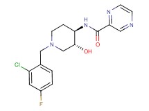 N-[(3R*,4R*)-1-(2-chloro-4-fluorobenzyl)-3-hydroxypiperidin-4-yl]pyrazine-2-carboxamide