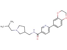 6-(2,3-dihydro-1,4-benzodioxin-6-yl)-N-[(1-isobutylpyrrolidin-3-yl)methyl]nicotinamide