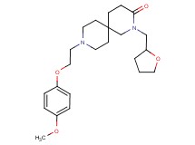 9-[2-(4-methoxyphenoxy)ethyl]-2-(tetrahydrofuran-2-ylmethyl)-2,9-diazaspiro[5.5]undecan-3-one