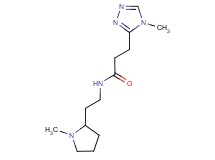 N-[2-(1-methylpyrrolidin-2-yl)ethyl]-3-(4-methyl-4H-1,2,4-triazol-3-yl)propanamide