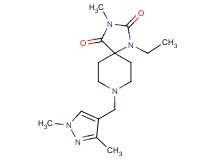 8-[(1,3-dimethyl-1H-pyrazol-4-yl)methyl]-1-ethyl-3-methyl-1,3,8-triazaspiro[4.5]decane-2,4-dione