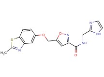 N-(1H-imidazol-2-ylmethyl)-5-{[(2-methyl-1,3-benzothiazol-5-yl)oxy]methyl}isoxazole-3-carboxamide
