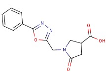 5-oxo-1-[(5-phenyl-1,3,4-oxadiazol-2-yl)methyl]pyrrolidine-3-carboxylic acid