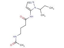 4-(acetylamino)-N-(1-sec-butyl-1H-pyrazol-5-yl)butanamide