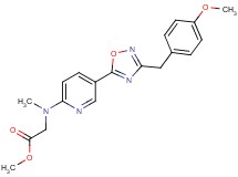 methyl N-{5-[3-(4-methoxybenzyl)-1,2,4-oxadiazol-5-yl]-2-pyridinyl}-N-methylglycinate