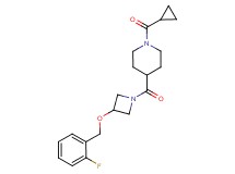 1-(cyclopropylcarbonyl)-4-({3-[(2-fluorobenzyl)oxy]-1-azetidinyl}carbonyl)piperidine